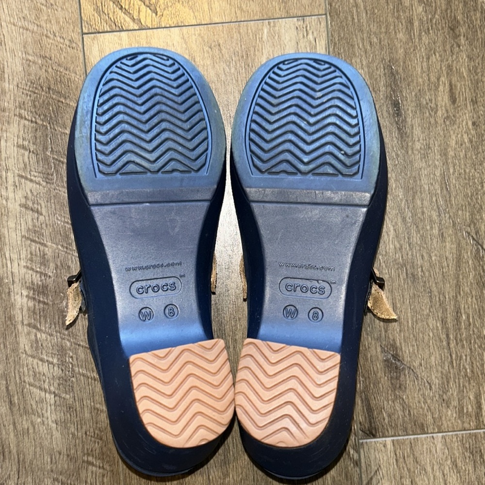 CROCS "SARAH" CLOG MULE DUAL COMFORT NAVY SIZE 8 - Picture 6 of 7
